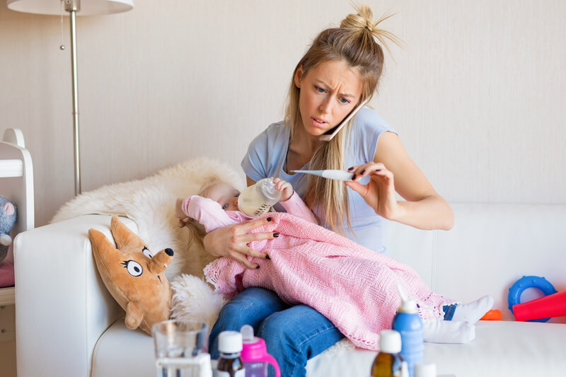 wat te doen bij baby met koorts